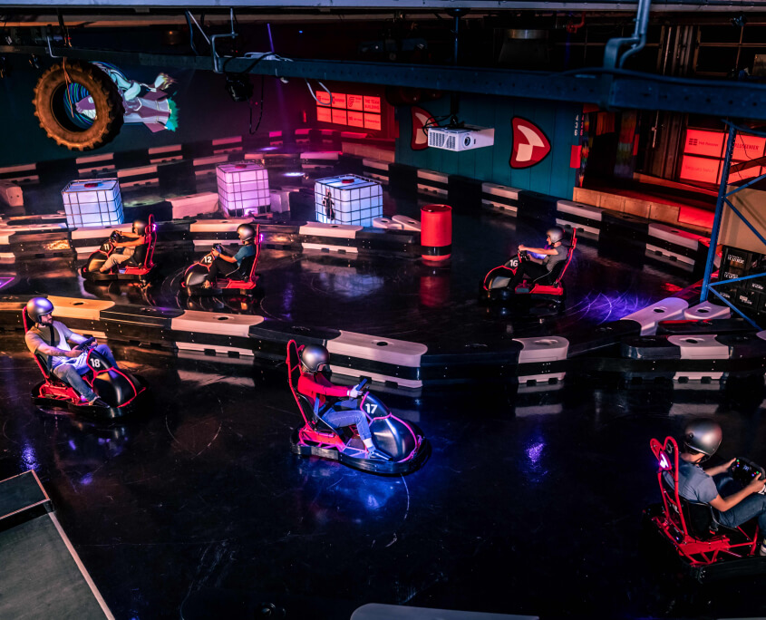 Overzicht van de baan van House of Karts