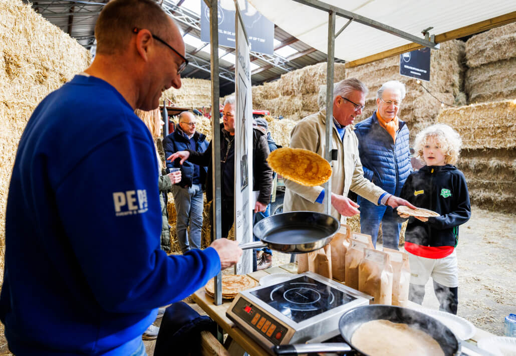 Pannenkoeken voor kinderen tijdens opening Boer&NLekker