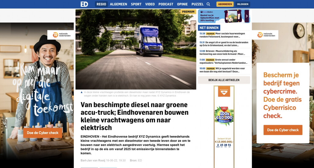Green Dynamics: Publicatie Eindhovens Dagblad Green Dynamics: Publicatie Eindhovens Dagblad