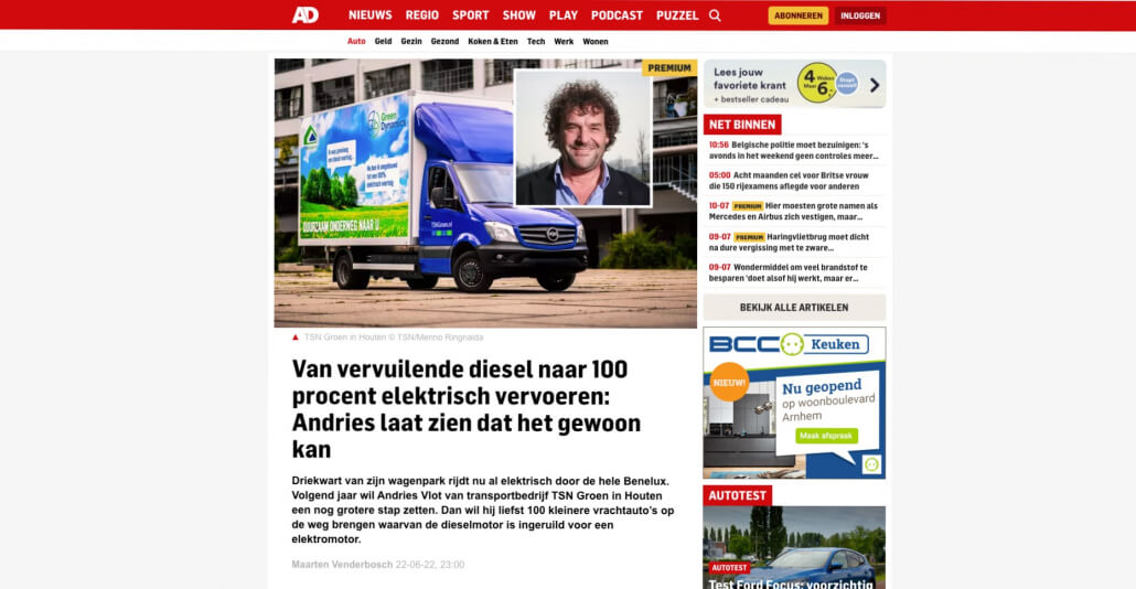 Publicatie Ad.nl van Green Dynamics Publicatie Ad.nl van Green Dynamics